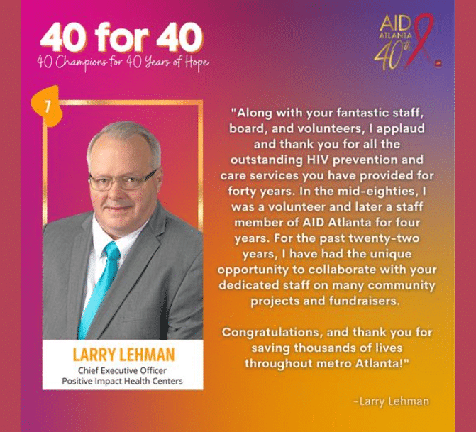 Larry Lehman 40 for 40