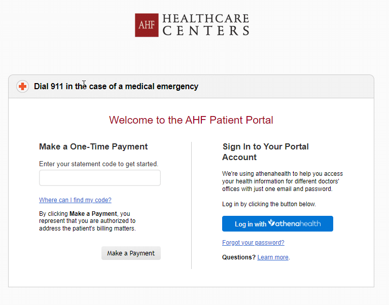 AHF Patient Portal