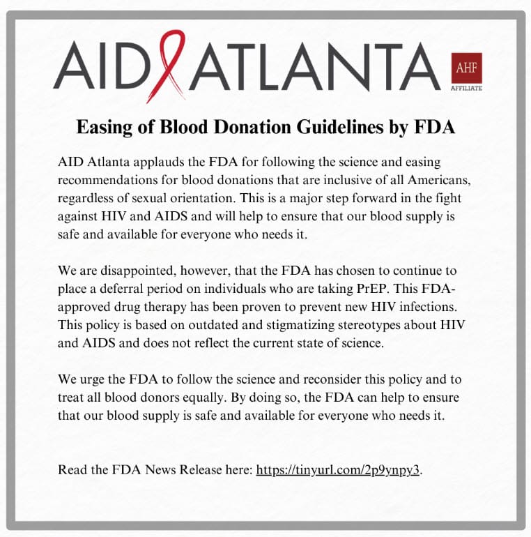Easing of Blood donation Retrictions