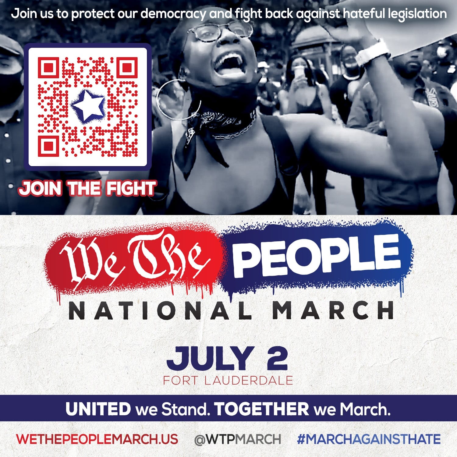 Iconos y logotipos de concepto de redes sociales Facebook, Instagram, Twitte We the People March
